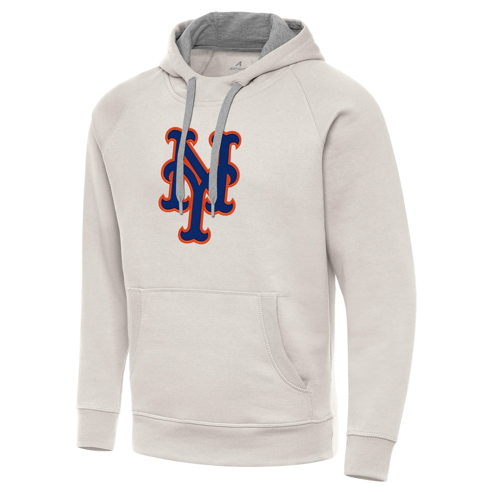 New York Mets Antigua Victory Pullover Hoodie - Cream
