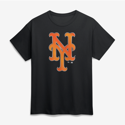 New York Mets Big & Tall Forged Mascot T-Shirt - Black
