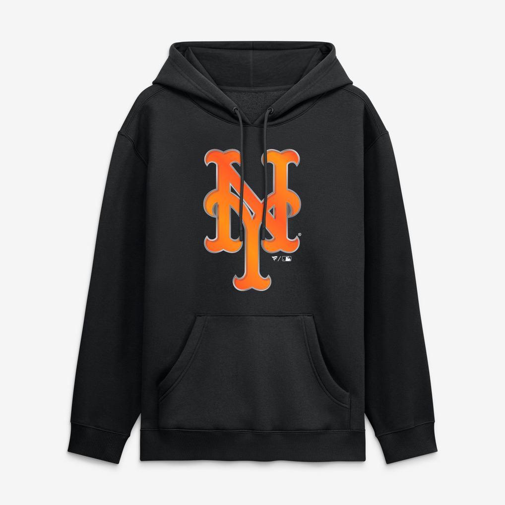 Danny Baty Men's New York Mets Black Forged Mascot Personalized Name & Number Hoodie
