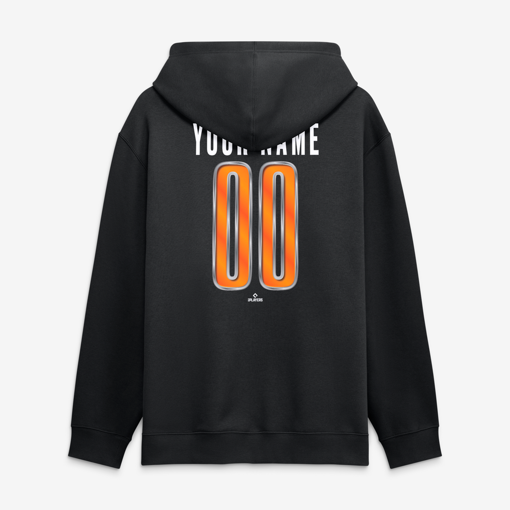 Danny Baty Men's New York Mets Black Forged Mascot Personalized Name & Number Hoodie