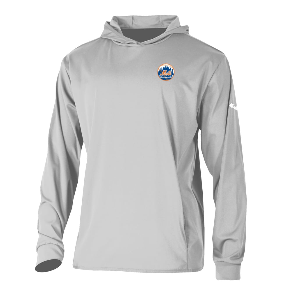  New York Mets Columbia Long Drive Pullover Hoodie - Gray