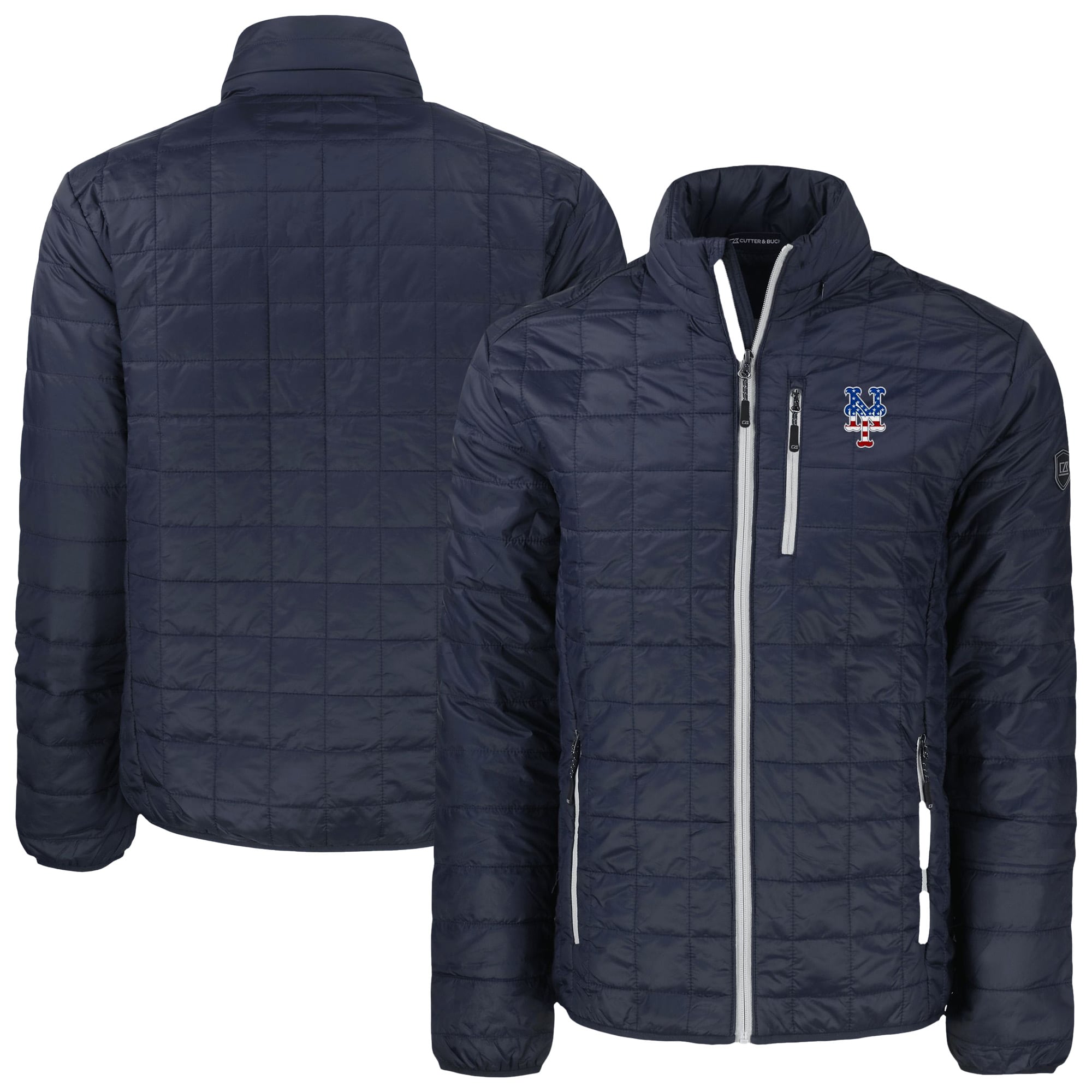 Men's New York Mets Cutter & Buck Navy Big & Tall Rainier PrimaLoft