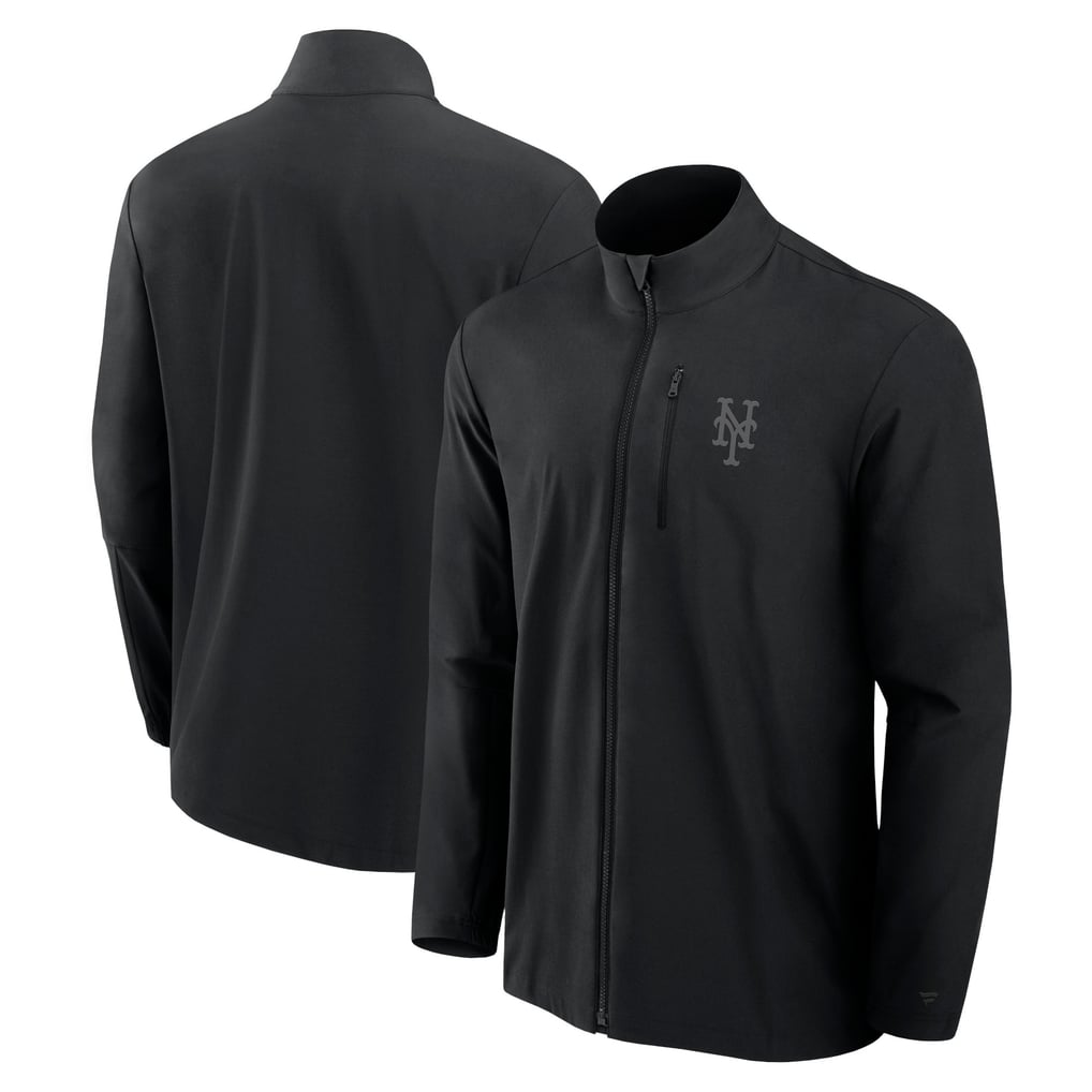 New York Mets Fanatics Front Office Micro Tonal Full-Zip Jacket - Black