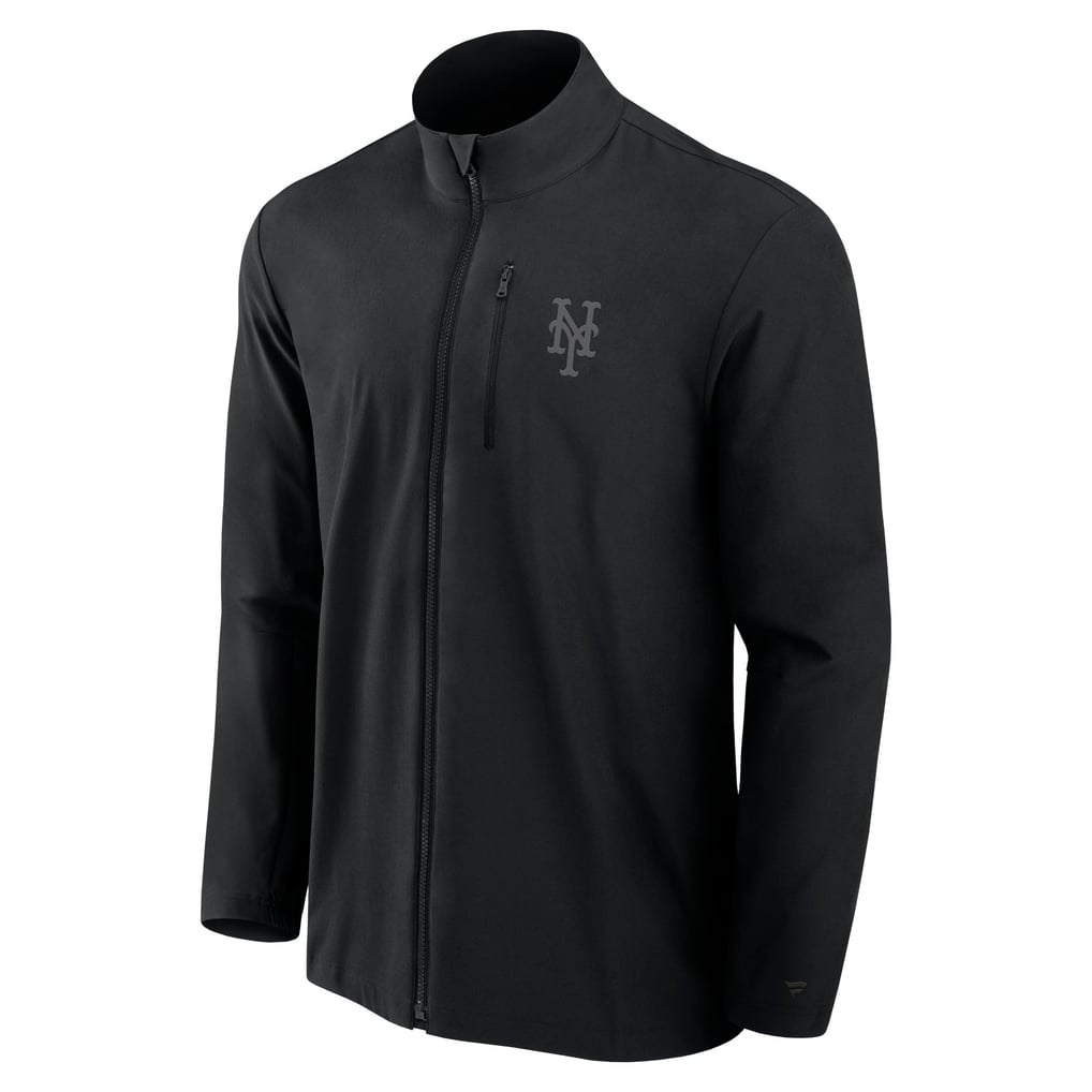 New York Mets Fanatics Front Office Micro Tonal Full-Zip Jacket - Black