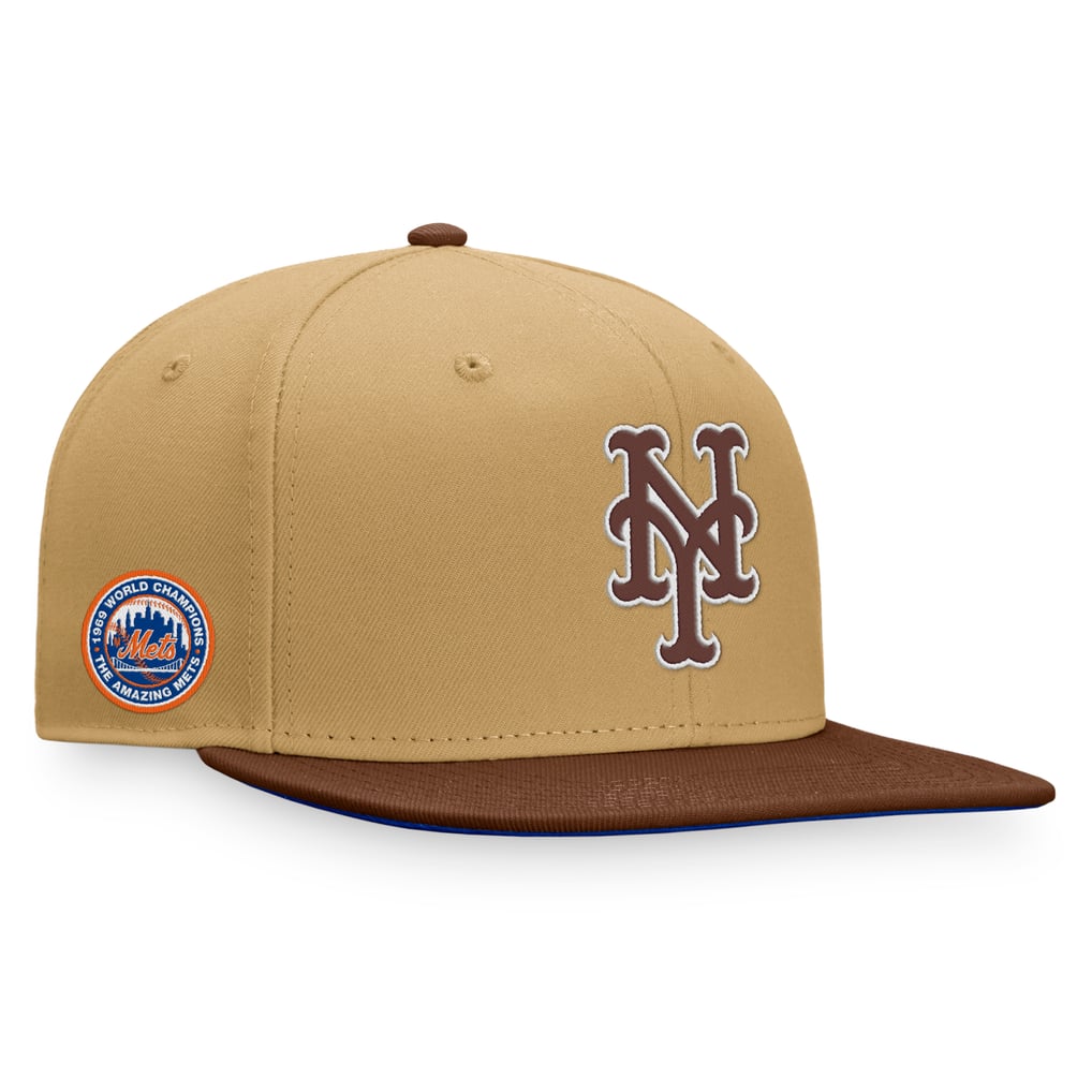 Men's New York Mets Fanatics Khaki/Brown Side Patch Snapback Hat