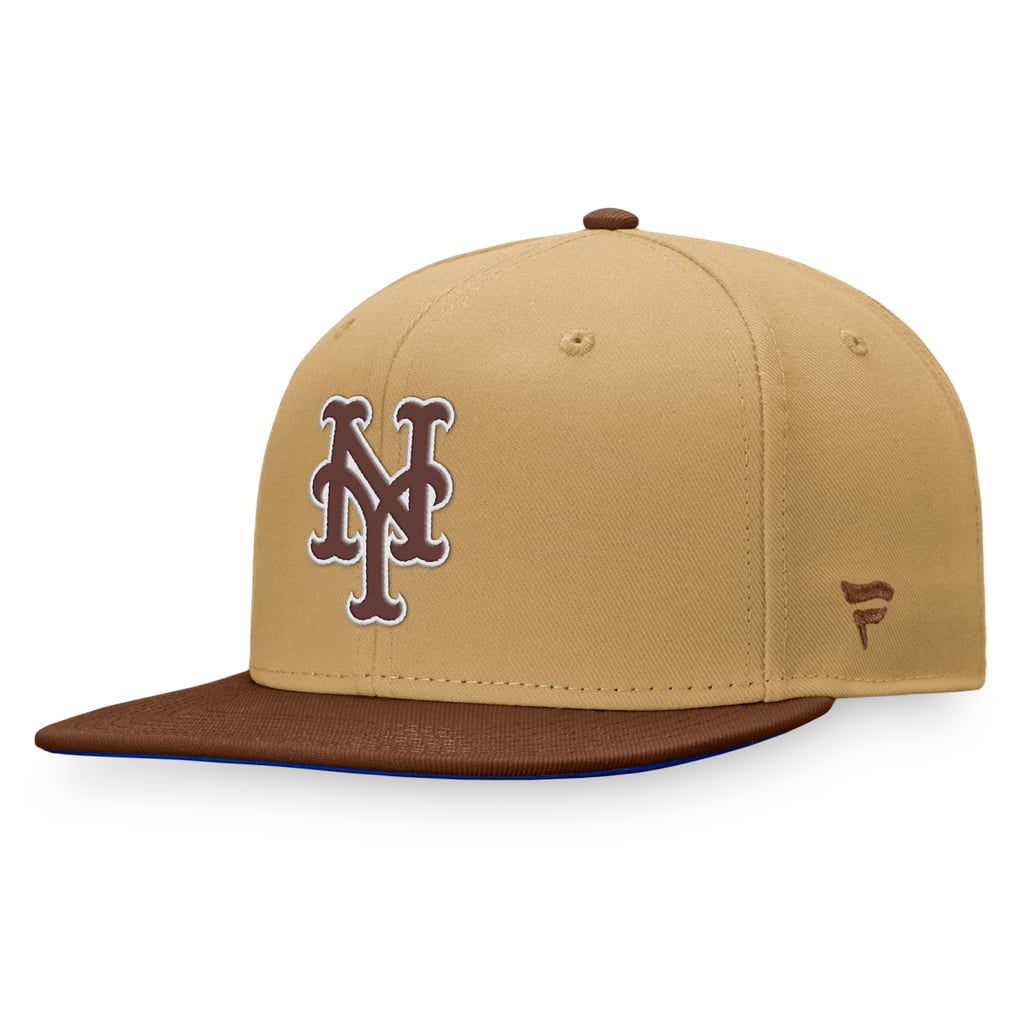 Men's New York Mets Fanatics Khaki/Brown Side Patch Snapback Hat