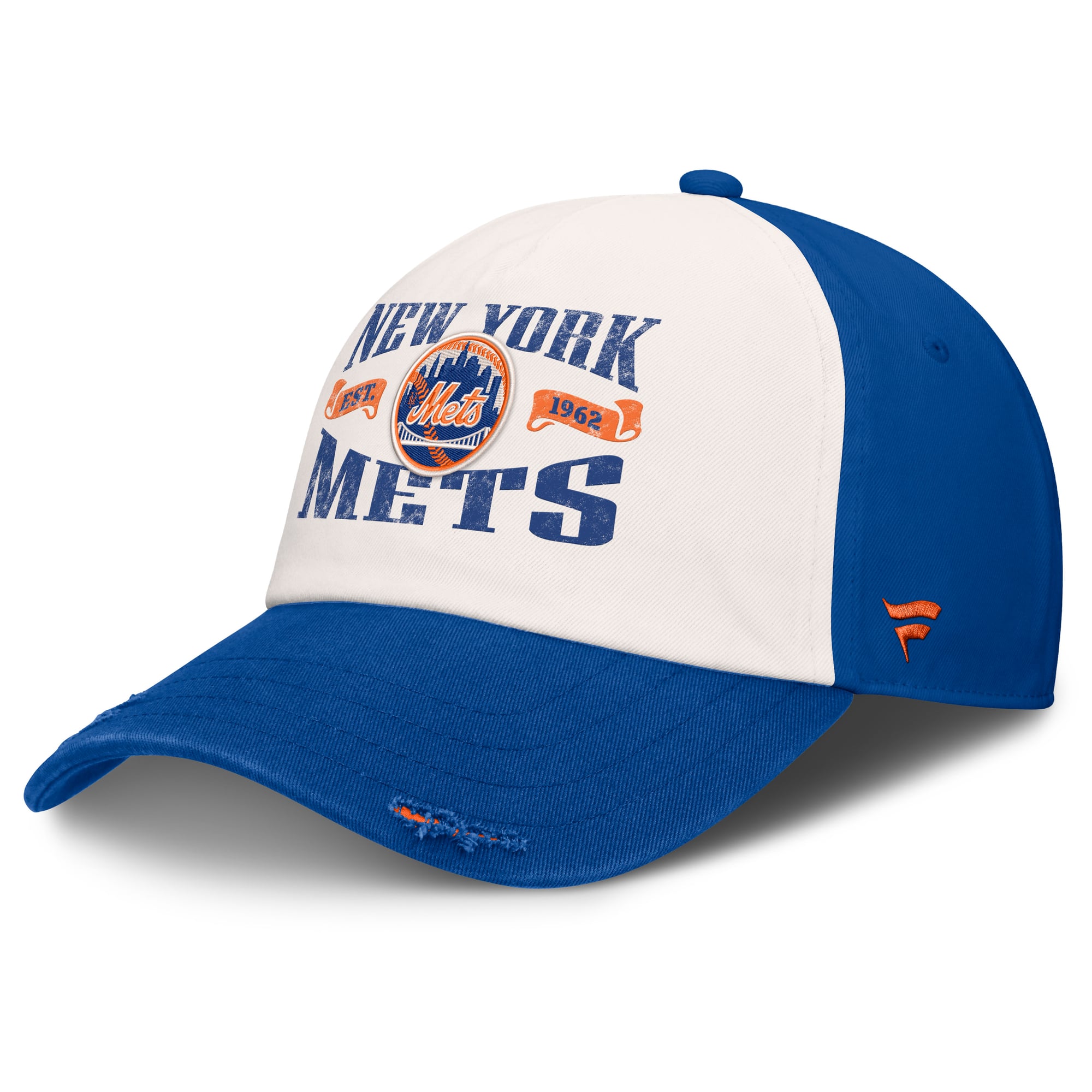 Men's New York Mets Fanatics Royal/Cream Heritage Scar Adjustable Hat