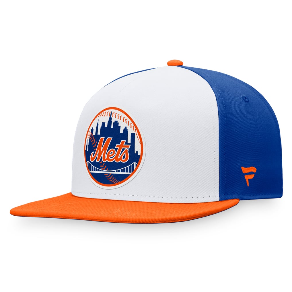 Men's New York Mets Fanatics White/Orange Tri-Tone Snapback Hat