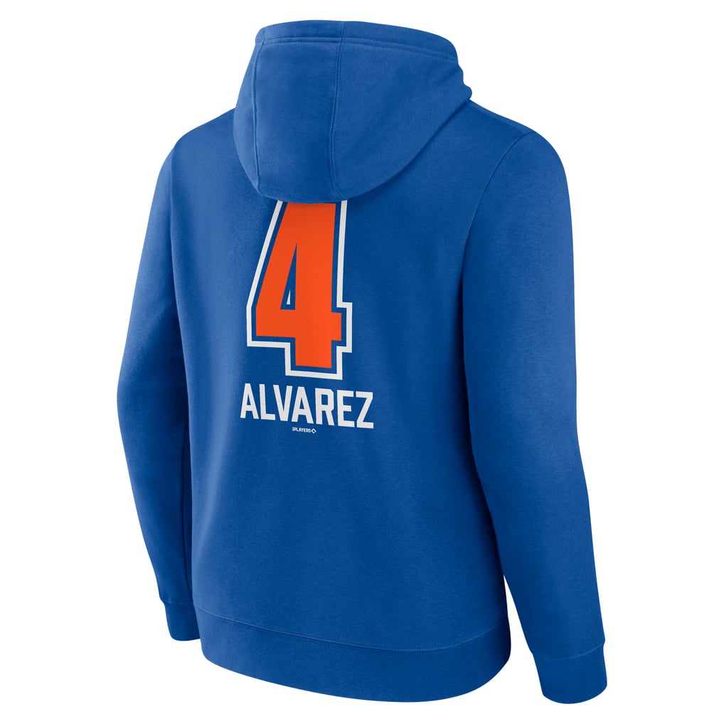 Francisco Alvarez New York Mets Fastball Player Name & Number Pullover Hoodie - Royal
