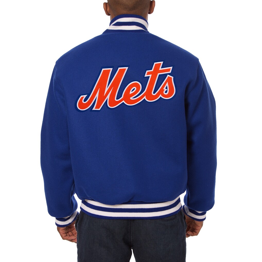 New York Mets JH Design Wool Full-Button Jacket - Royal