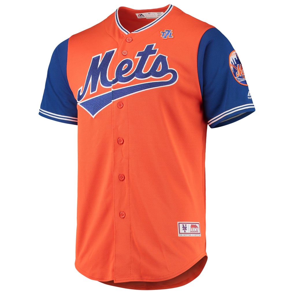 Men's New York Mets Majestic Orange Alternate Official Team Jersey