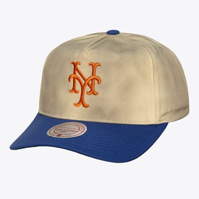  New York Mets Mitchell & Ness Retro Roots Deadstock Cooperstown Adjustable Hat - Cream