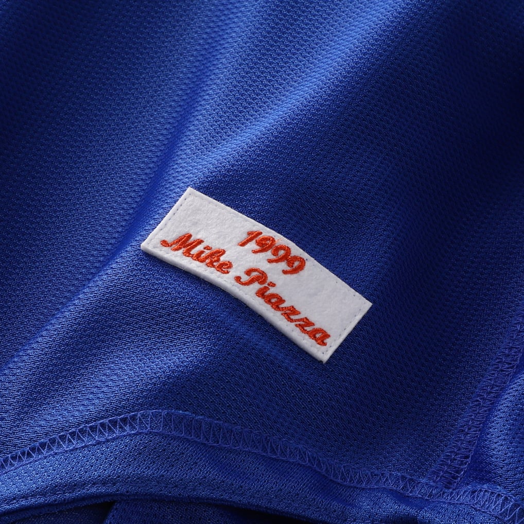 Mike Piazza New York Mets Mitchell & Ness Cooperstown Collection Mesh Batting Practice Button-Up Jersey - Royal