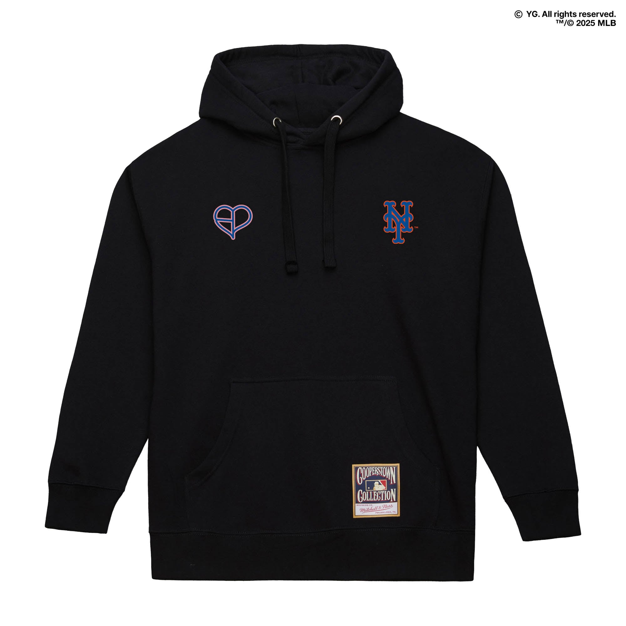 New York Mets Mitchell & Ness x BLACKPINK Pullover Hoodie - Black 