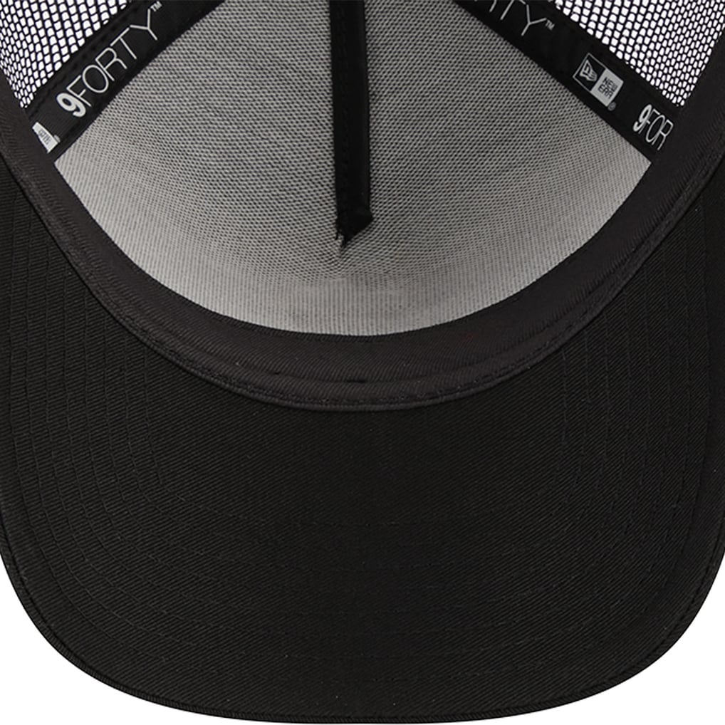 New York Mets New Era A-Frame 9FORTY Trucker Adjustable Hat - Black