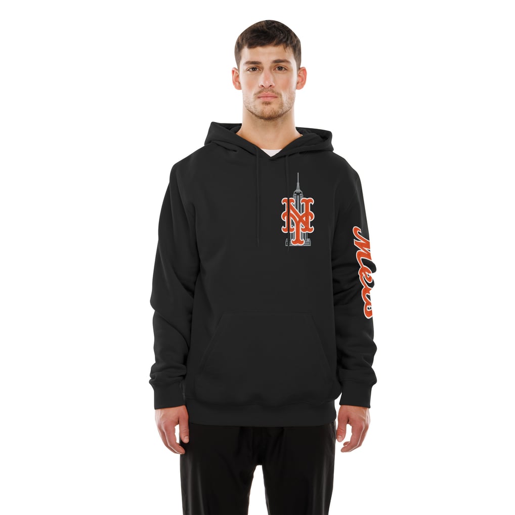 Men's New York Mets New Era Black Empire State Building Fleece Hoodie