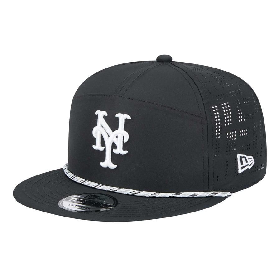 Men's New York Mets New Era Black Laser Cut 9FIFTY Snapback Hat