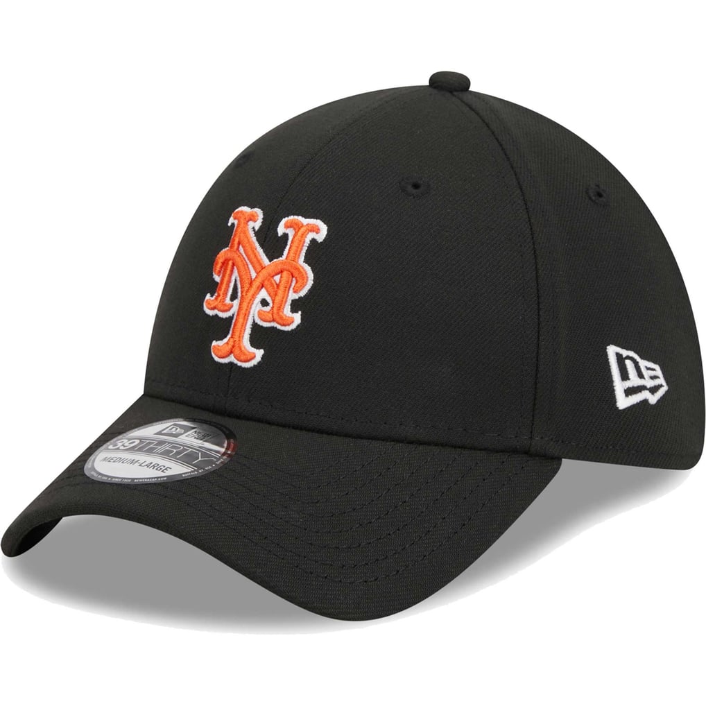 New York Mets New Era Logo 39THIRTY Flex Hat - Black