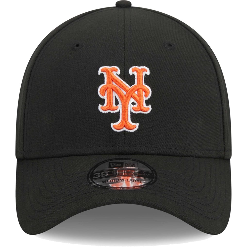 New York Mets New Era Logo 39THIRTY Flex Hat - Black