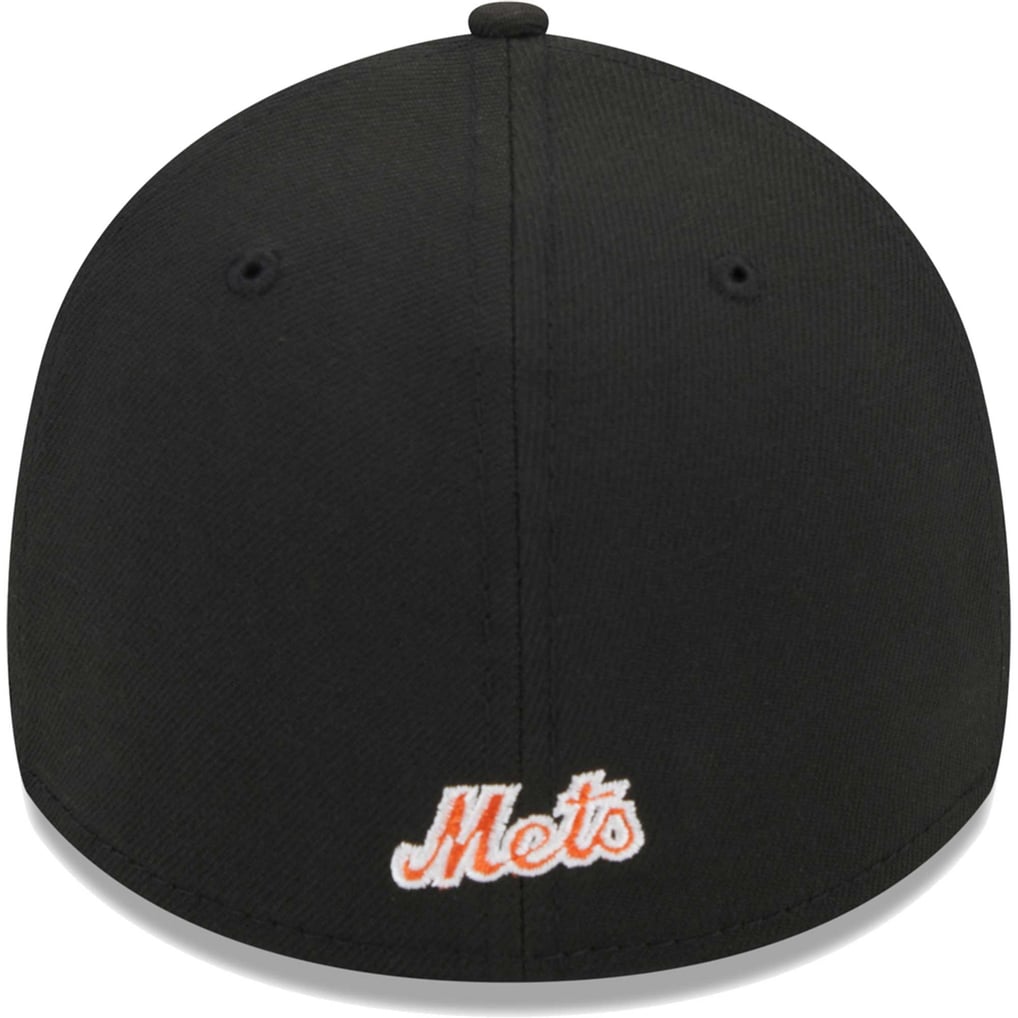 New York Mets New Era Logo 39THIRTY Flex Hat - Black