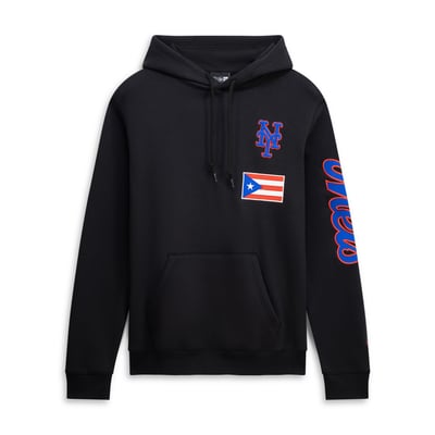 New York Mets New Era Puerto Rico Country Flag Hoodie - Black