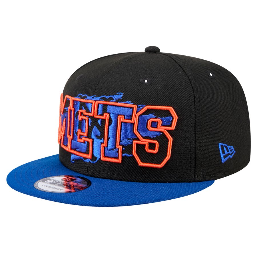 Men's New York Mets New Era Black Splatter 9FIFTY Snapback Hat