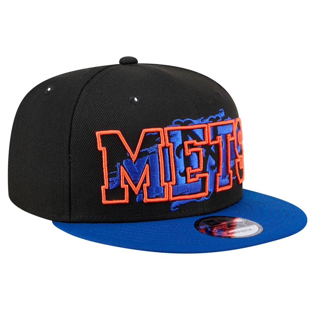 Men's New York Mets New Era Black Splatter 9FIFTY Snapback Hat