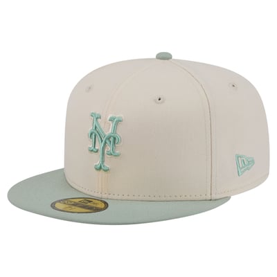 New York Mets New Era Color Pack 59FIFTY Fitted Hat - Cream/Green