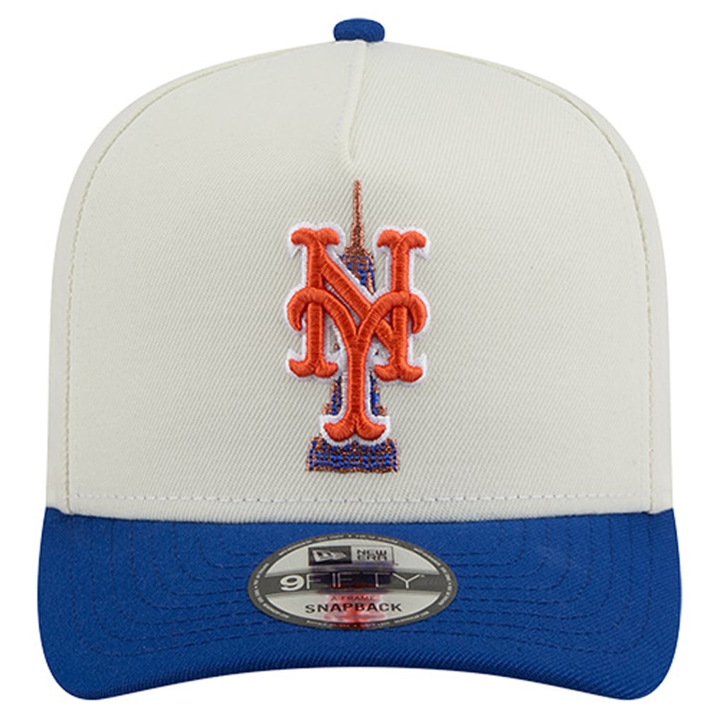 Mets Frame Men's New York Mets New Era Cream/Royal Two-Tone Empire State 9FIFTY A ...