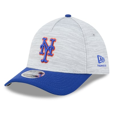  New York Mets New Era Men's Tech 39THIRTY A-Frame Flex Hat - Gray/Royal