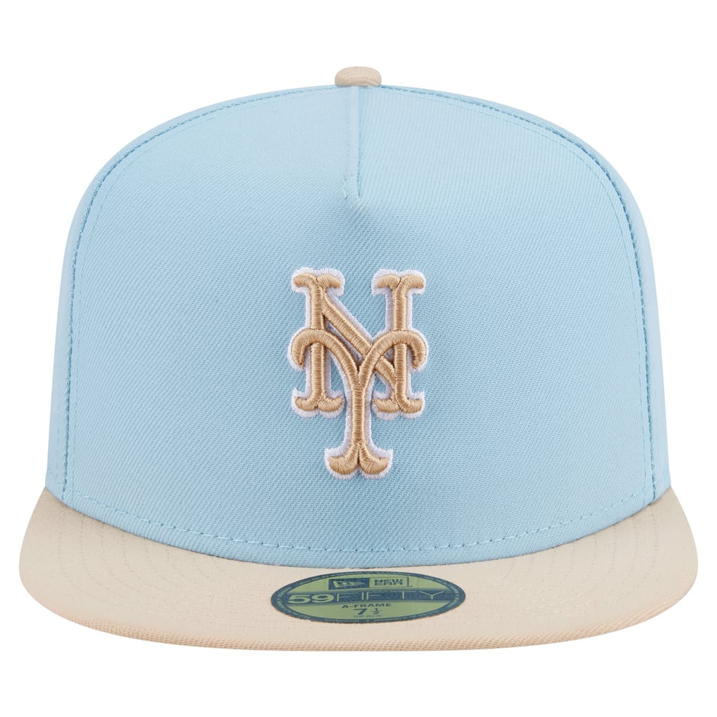 MLB New York Mets Cream Baseball Cap with Light Blue Patch New Era Custom Exclusive 950 Snapback New York Mets Legend  main image 4