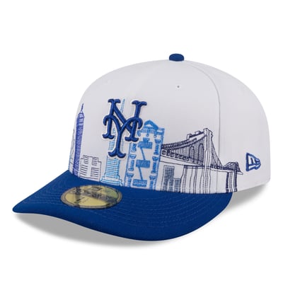 New York Mets New Era City Skyline 59FIFTY Fitted Hat - White/Royal