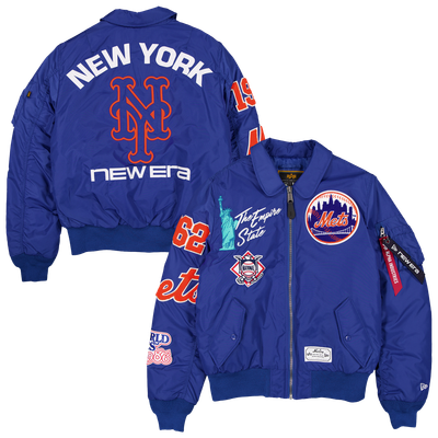 New York Mets New Era x Alpha Industries MA-1 Full-Zip Bomber Jacket - Royal