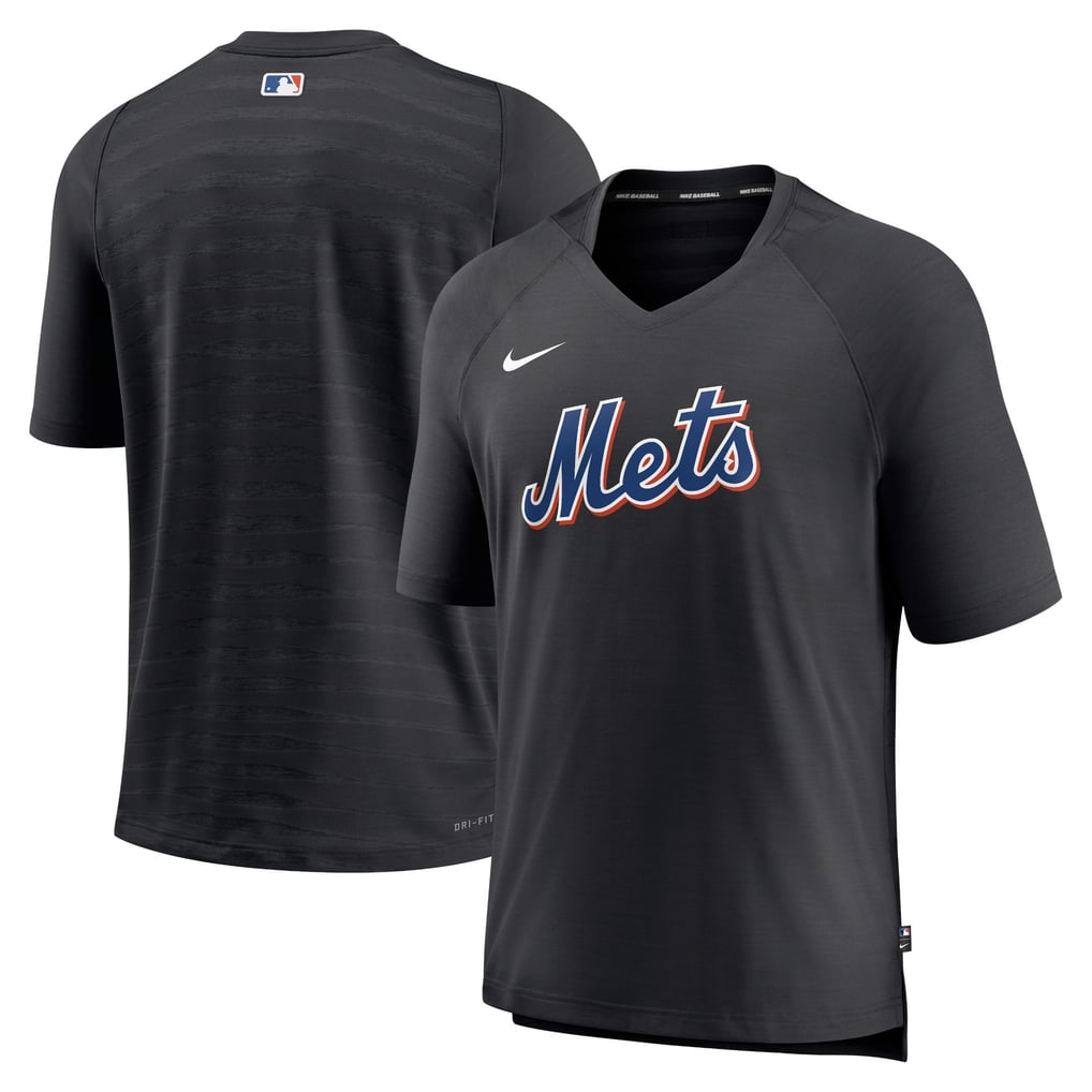 Men's New York Mets Nike Black Authentic Collection Pregame Raglan ...