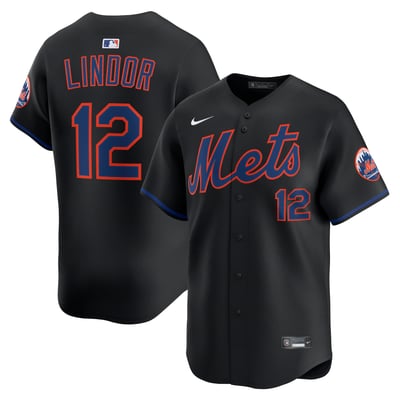Francisco Lindor New York Mets Nike Alternate Limited Player Jersey - Black