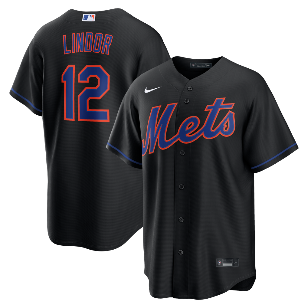 Francisco Lindor New York Mets Nike Alternate Replica Jersey - Black