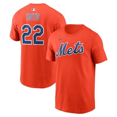 Juan Soto New York Mets Nike Home Name & Number T-Shirt - Orange