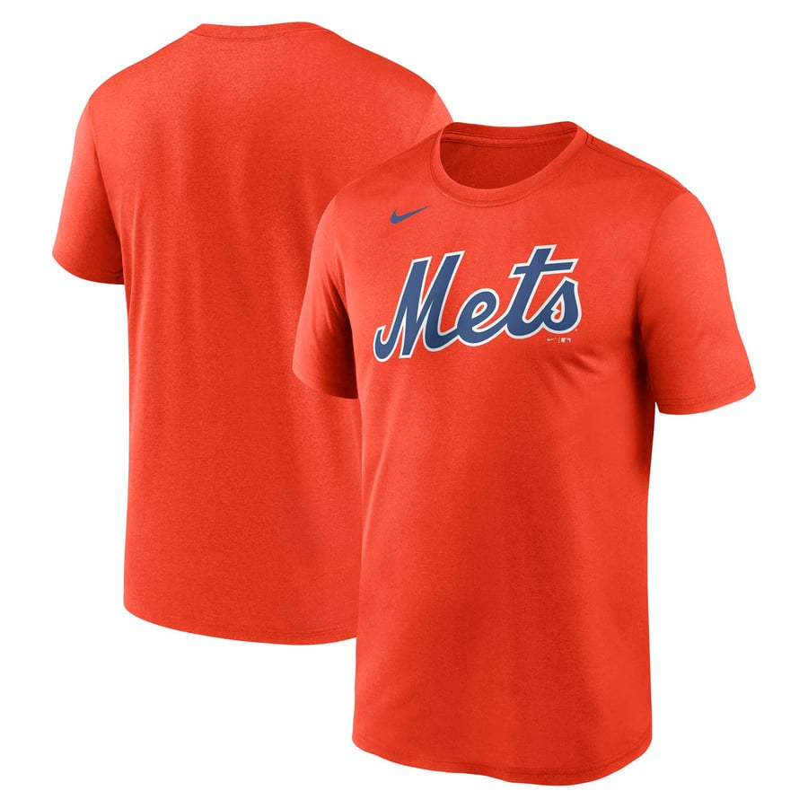 Men's New York Mets Nike Orange Wordmark Legend Performance Big & Tall ...