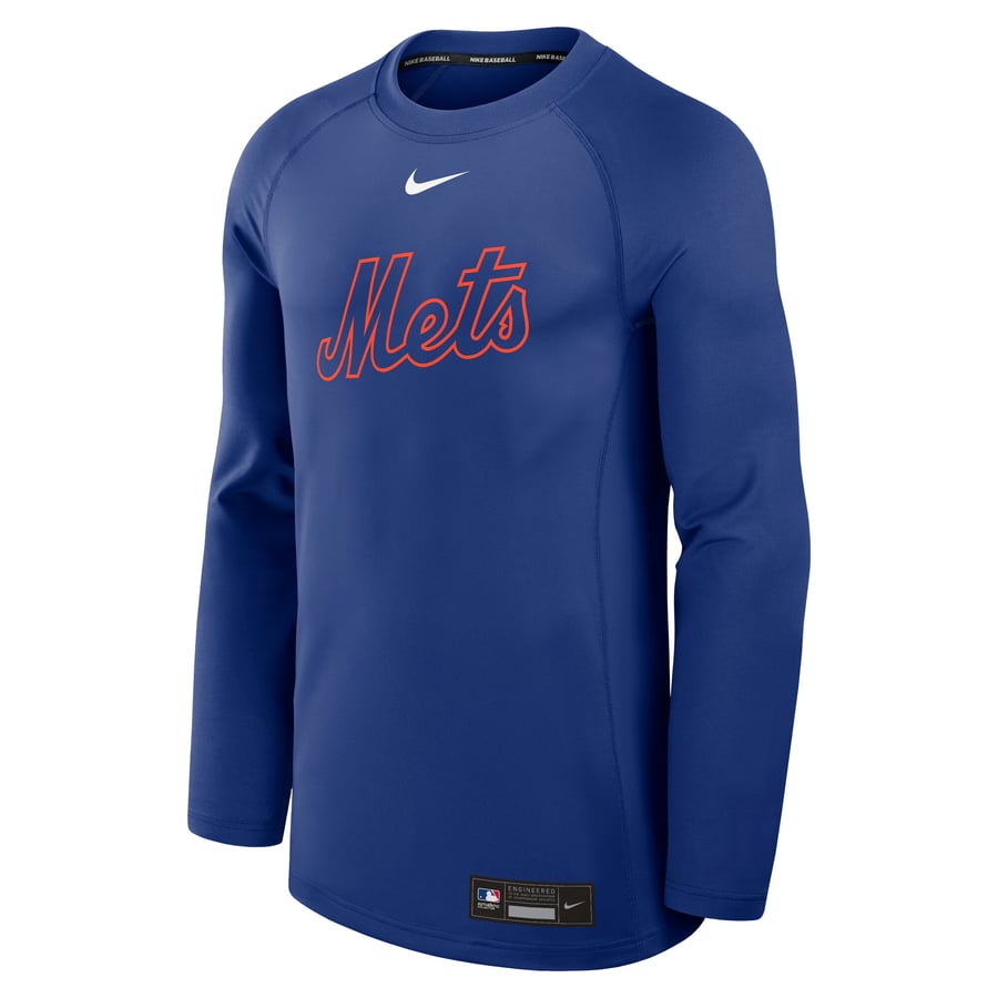Men's New York Mets Nike Royal Authentic Collection Game Time Raglan ...