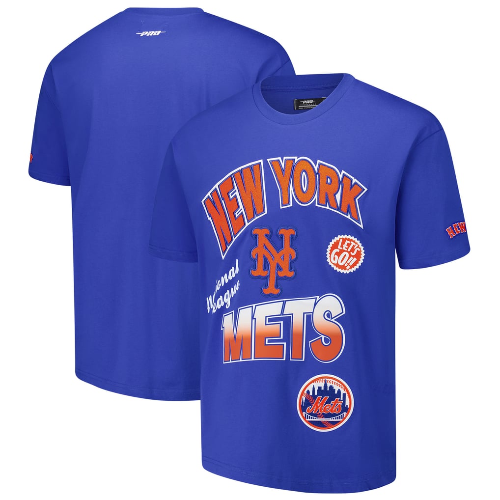 Men's New York Mets Pro Standard Royal Turn It Up Dropped Shoulder T-Shirt