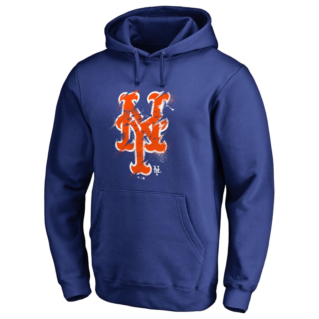 New York Mets Splatter Logo Pullover Hoodie - Royal