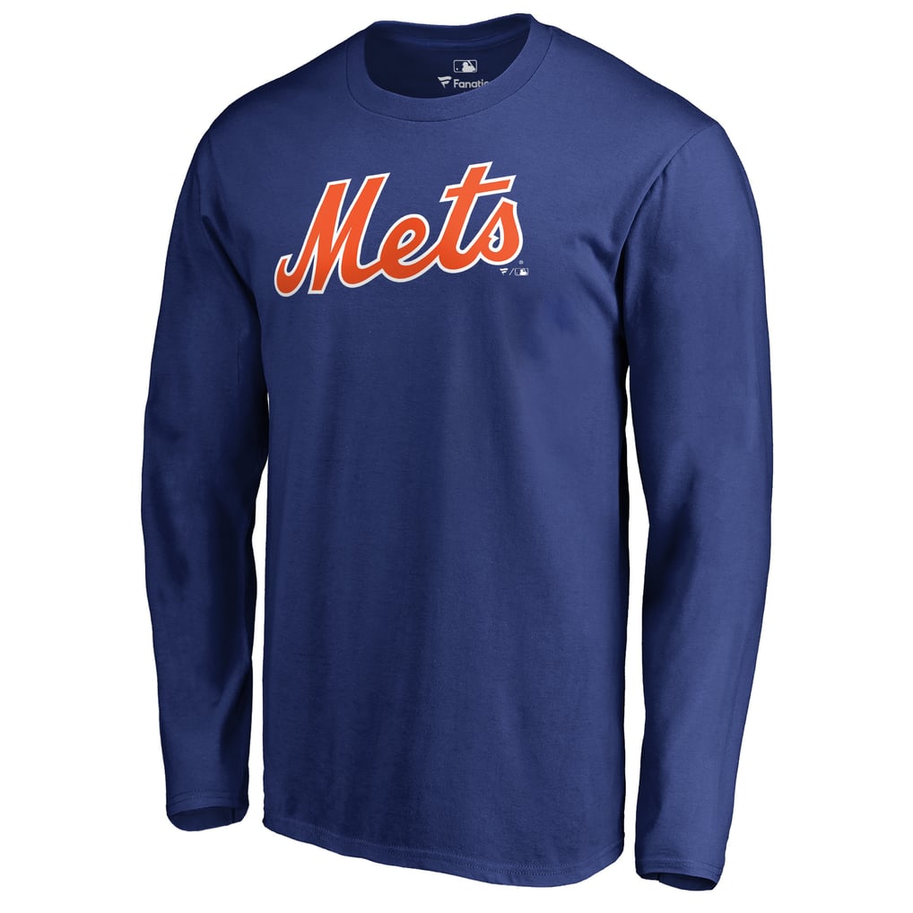 Men's New York Mets Royal Team Wordmark Long Sleeve T-Shirt