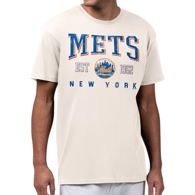  New York Mets Starter Established Logo T-Shirt - Cream