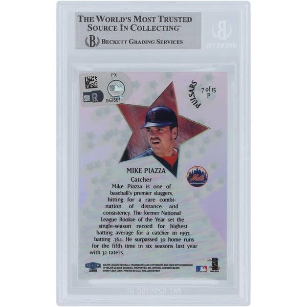 Mike Piazza New York Mets Autographed 1999 Fleer Brilliants 