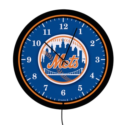 New York Mets 18" Lighted Round LED Wall Clock