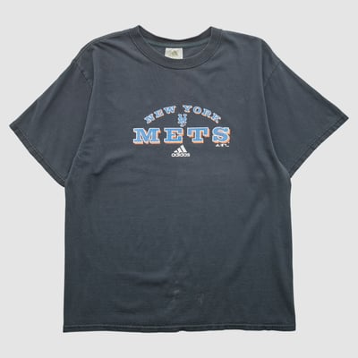 New York Mets Adidas 2000s T-shirt - Charcoal - M by Fanatics Real Vintage