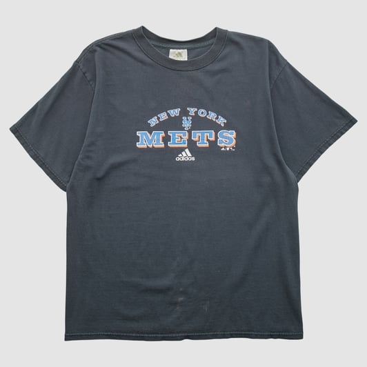 New York Mets Adidas 2000s T-shirt - Charcoal - M by Fanatics Real Vintage