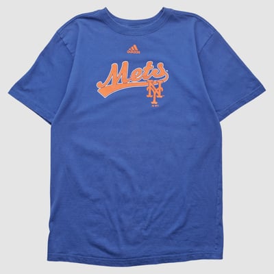 New York Mets Adidas 2010s T-shirt - Blue - S by Fanatics Real Vintage