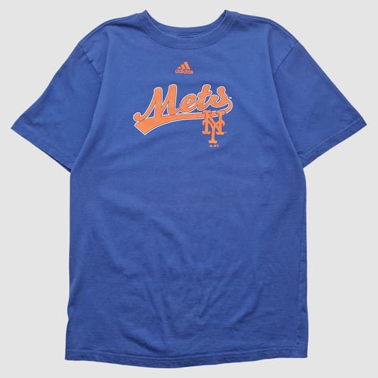 New York Mets Adidas 2010s T-shirt - Blue - S by Fanatics Real Vintage