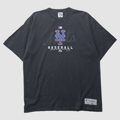 New York Mets Majestic 2000s T-shirt - Black - 2XL by Fanatics Real Vintage